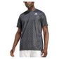 Men`s Club Graphic Tennis Top Carbon and Black Apparel Adidas