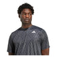 Men`s Club Graphic Tennis Top Carbon and Black Apparel Adidas