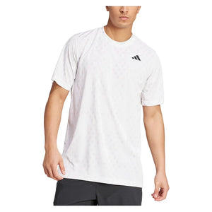 Men`s Club Graphic Tennis Top White and Dash Grey Apparel Adidas