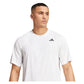 Men`s Club Graphic Tennis Top White and Dash Grey Apparel Adidas