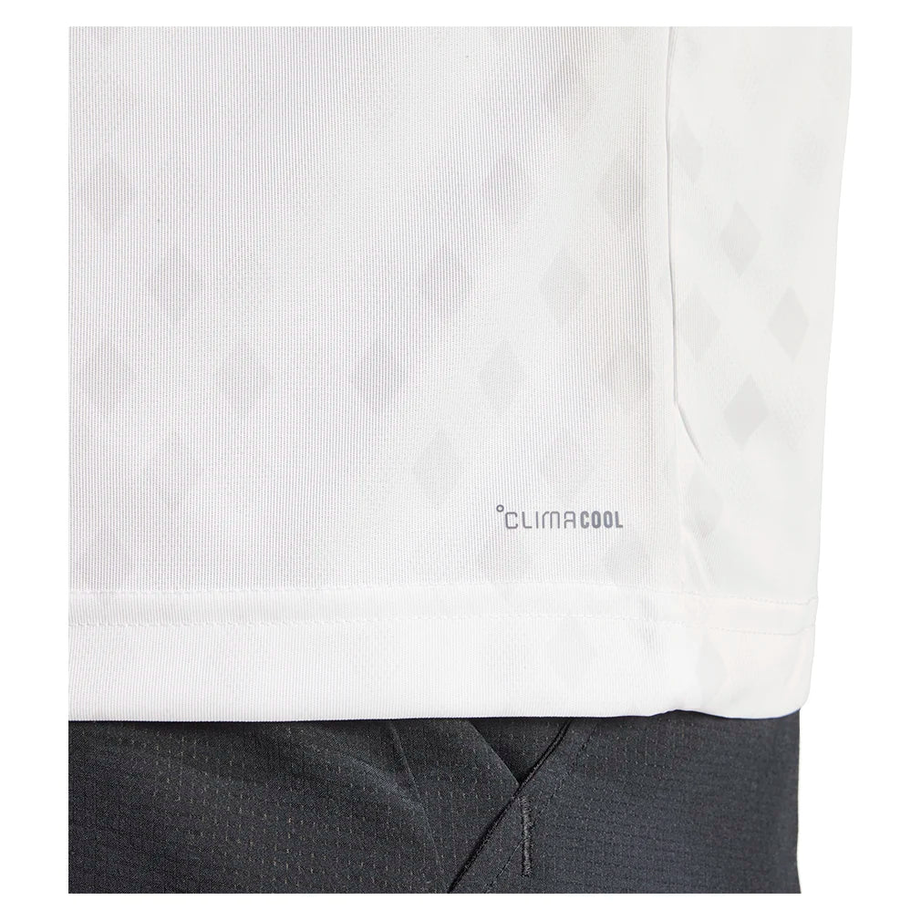 Men`s Club Graphic Tennis Top White and Dash Grey Apparel Adidas