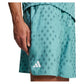 Men`s Club Graphic 7 Inch Tennis Short Powder and Preloved Teal Apparel Adidas