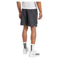 Men`s Club Graphic 9 Inch Tennis Short Carbon and Black Apparel Adidas