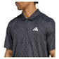 Men`s Club Graphic Tennis Polo Carbon and Black Apparel Adidas