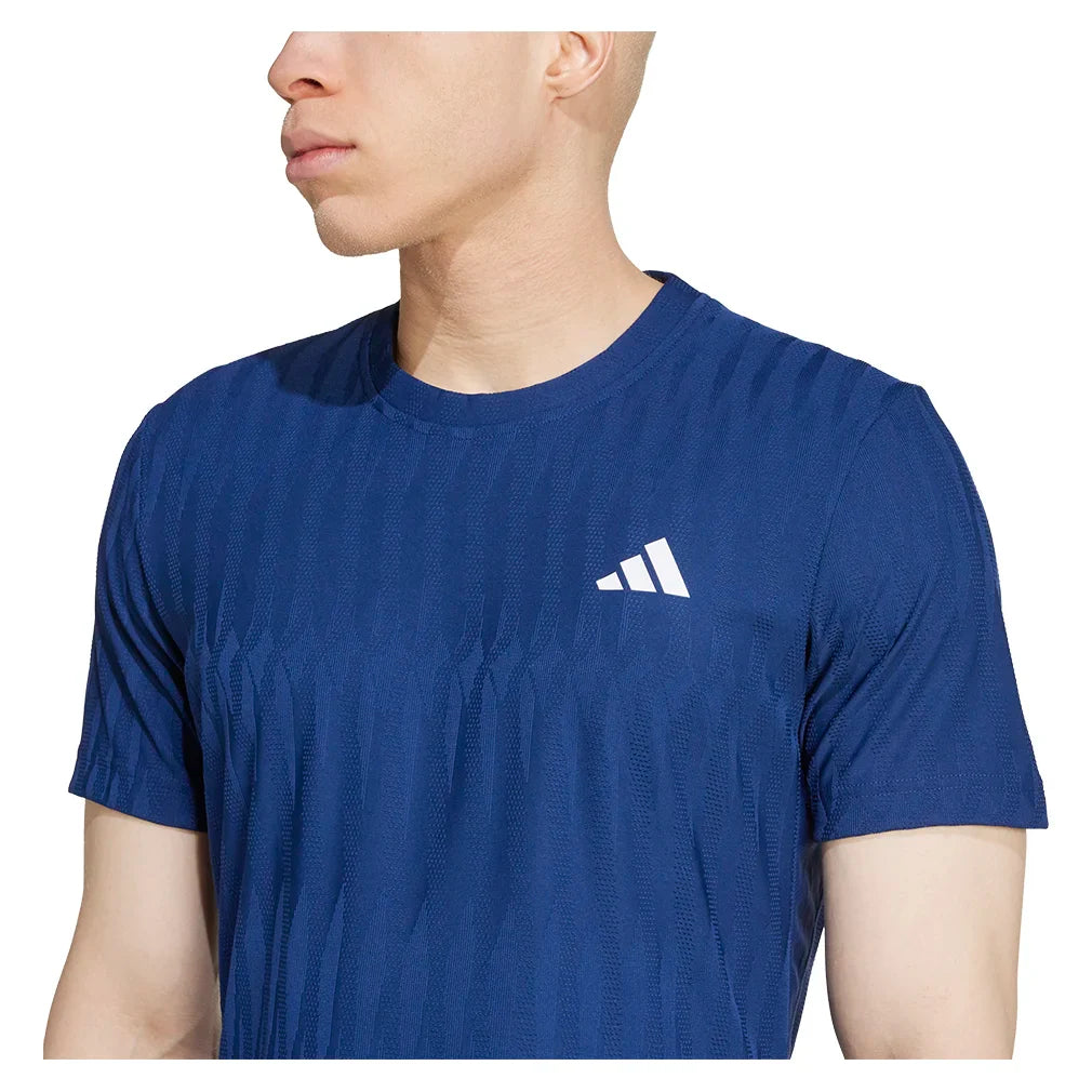 Men`s Freelift Tennis Top Dark Blue Apparel Adidas