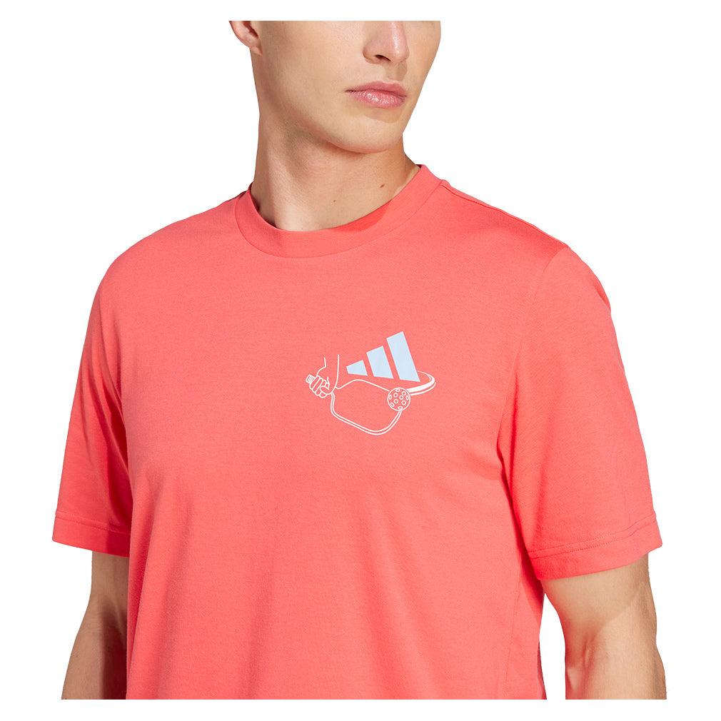 Men`s Graphic Pickleball Top Semi Lucid Red Apparel Adidas