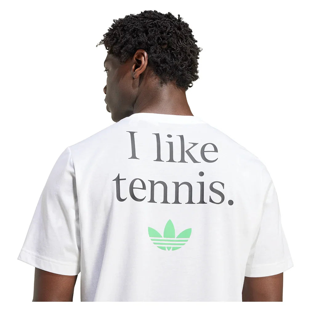Men`s Originals Graphic Tennis Tee White Apparel Adidas