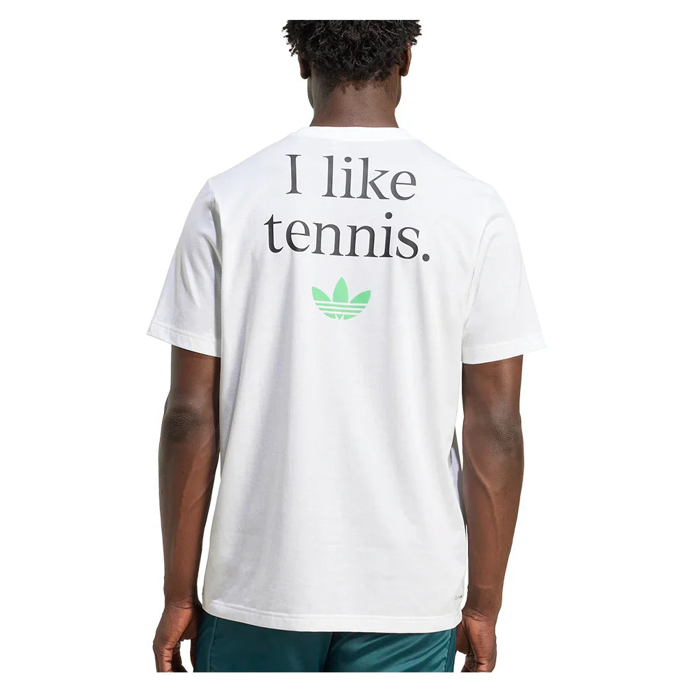 Men`s Originals Graphic Tennis Tee White Apparel Adidas