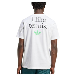 Men`s Originals Graphic Tennis Tee White Apparel Adidas