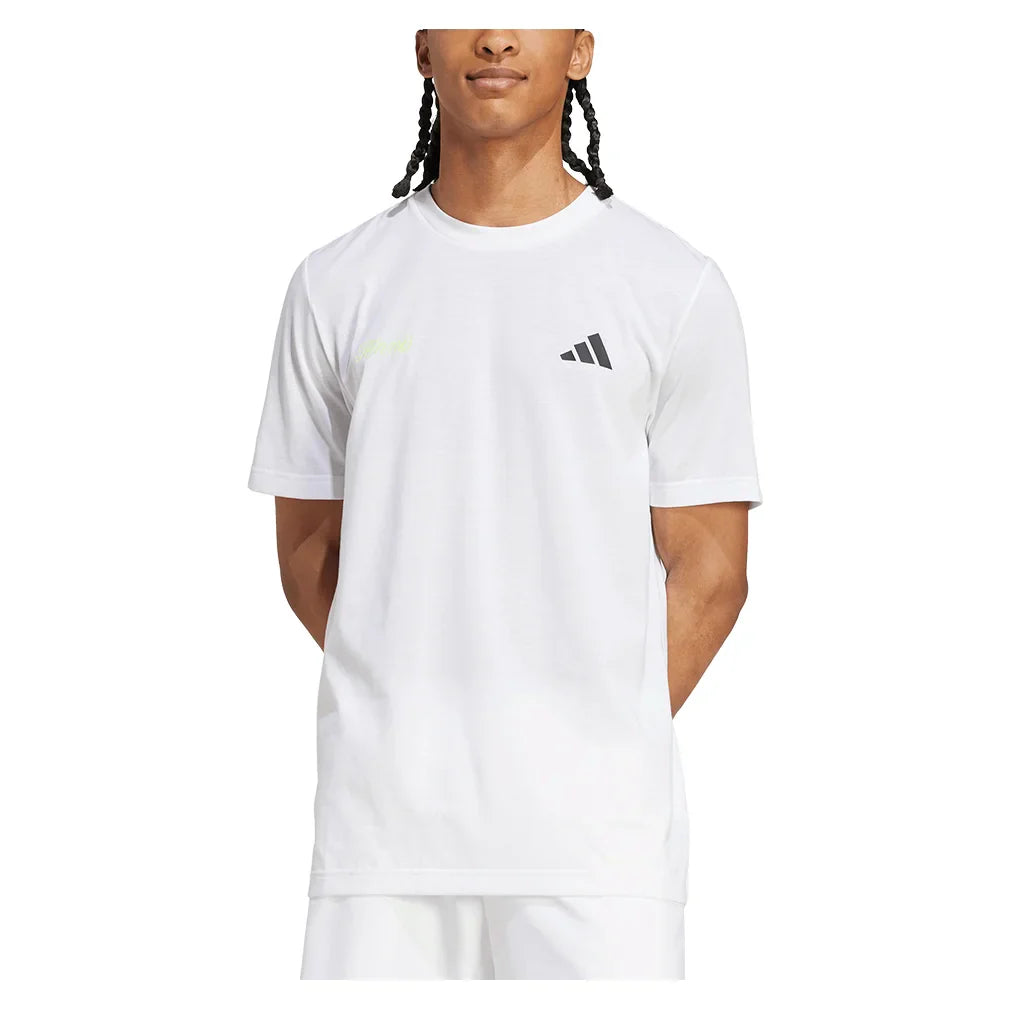 Men`s US Graphic Tennis Tee White Apparel Adidas