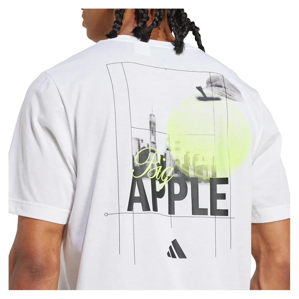 Men`s US Graphic Tennis Tee White Apparel Adidas