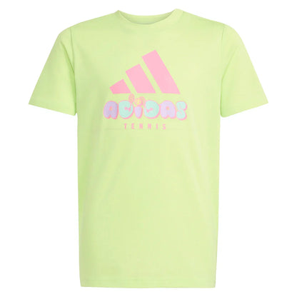 Juniors` Graphic Tennis Tee Pulse Lime Apparel Adidas