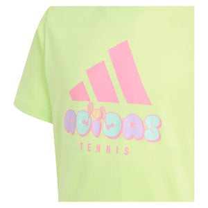 Juniors` Graphic Tennis Tee Pulse Lime Apparel Adidas