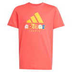 Juniors` Graphic Tennis Tee Semi Lucid Red Apparel Adidas