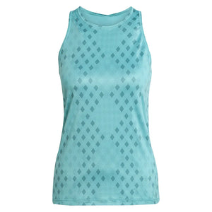 Women`s Club Graphic Tennis Tank Powder Teal and Preloved Teal Apparel Adidas