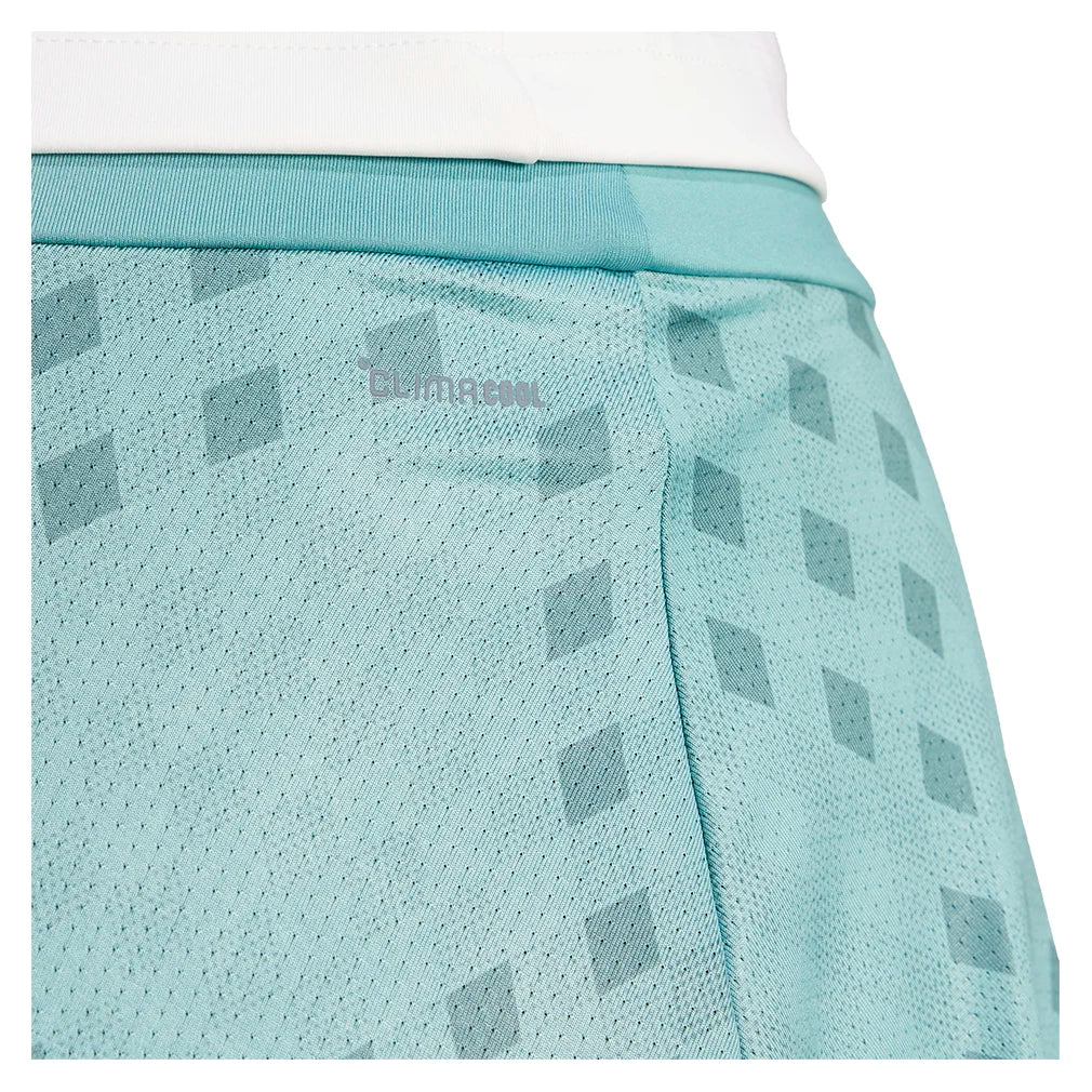 Women`s Club Graphic Tennis Skort Powder Teal and Preloved Teal Apparel Adidas