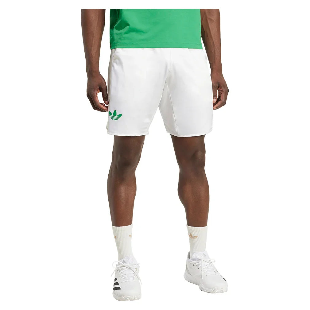 Men`s Pro Ergo 9 Inch Tennis Shorts White Apparel Adidas