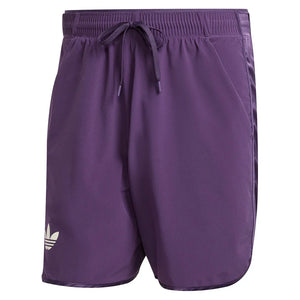 Men`s 7 Inch Tennis Shorts and Tight Set Aurora Plum Apparel Adidas
