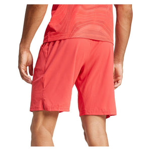 Men`s Ergo 9 inch Tennis Short Semi Lucid Red Apparel Adidas