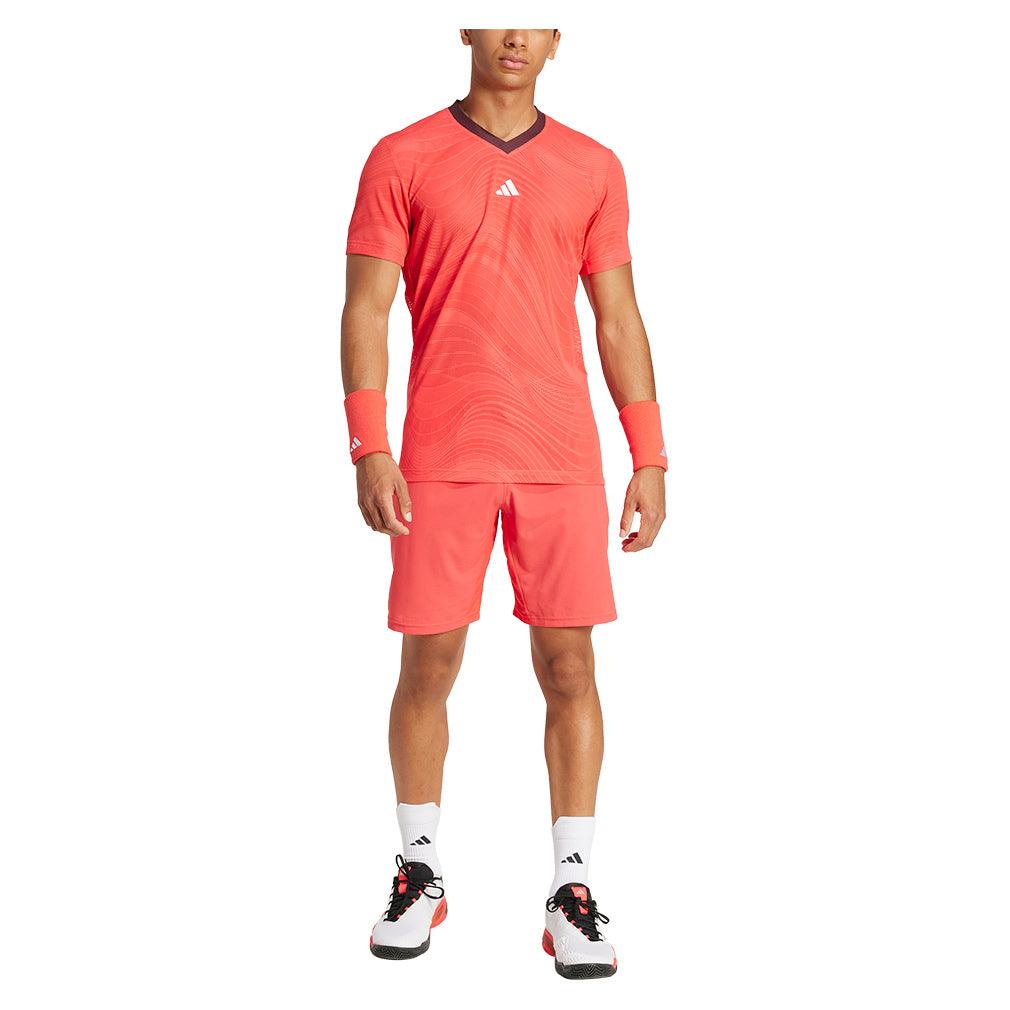 Men`s Ergo 7 inch Tennis Short Semi Lucid Red Apparel Adidas