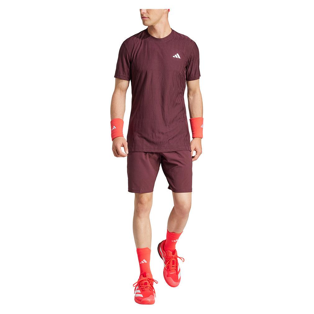 Men`s Ergo 7 inch Tennis Short Aurora Ruby Apparel Adidas