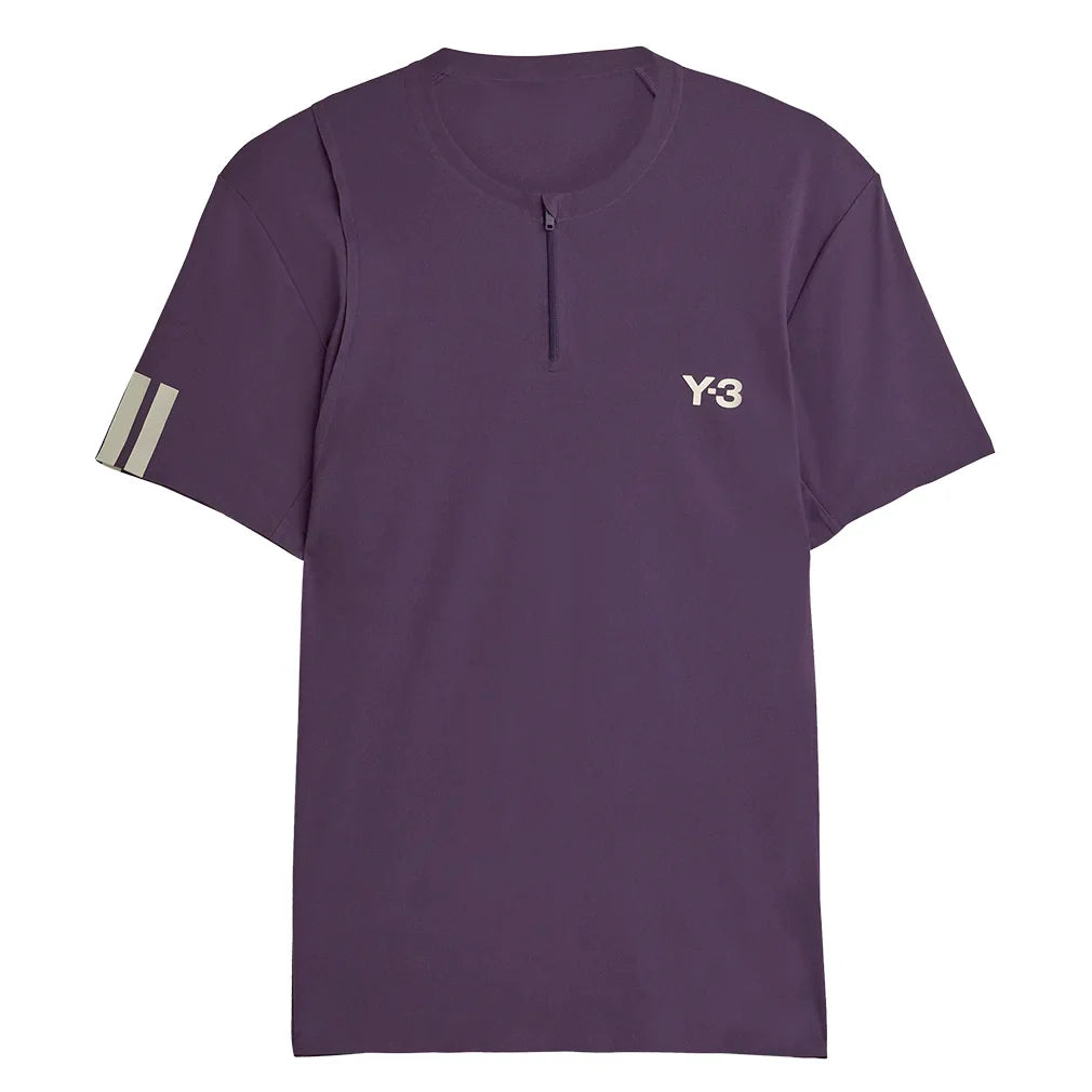 Men`s Y-3 Zip Tennis Top Aurora Plum Apparel Adidas