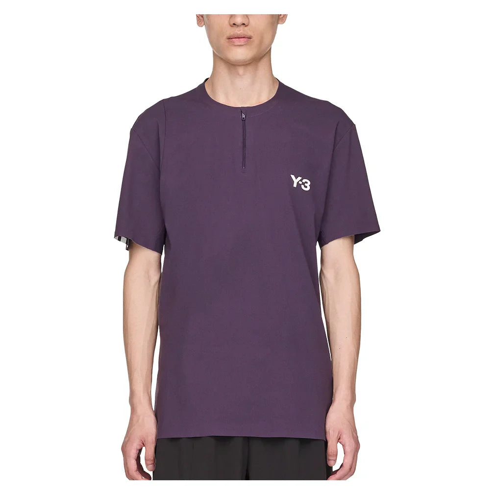 Men`s Y-3 Zip Tennis Top Aurora Plum Apparel Adidas