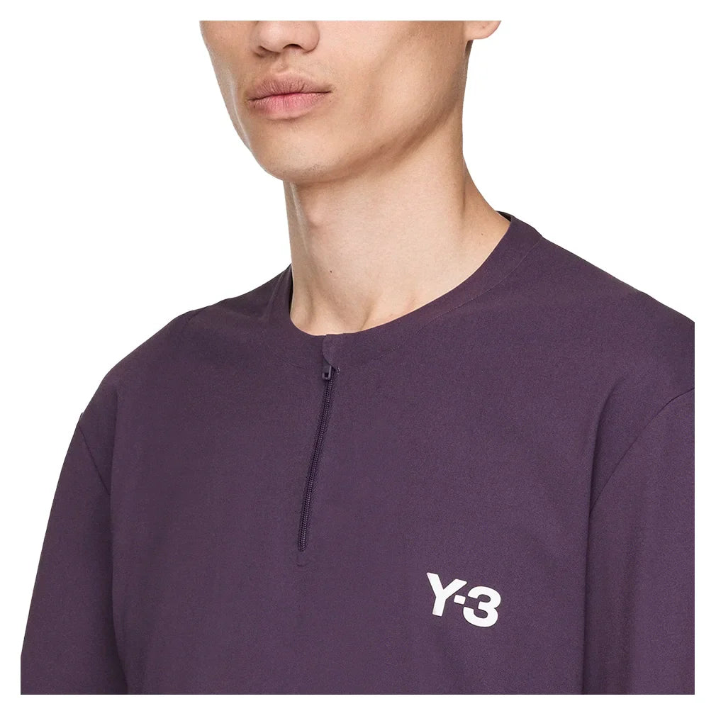 Men`s Y-3 Zip Tennis Top Aurora Plum Apparel Adidas