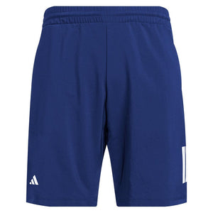 Men`s Club 3 Stripe 7 inch Tennis Short Dark Blue Apparel Adidas