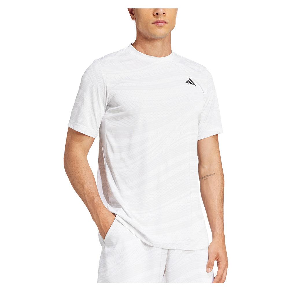 Men`s Club Graphic Tennis Top White Apparel Adidas