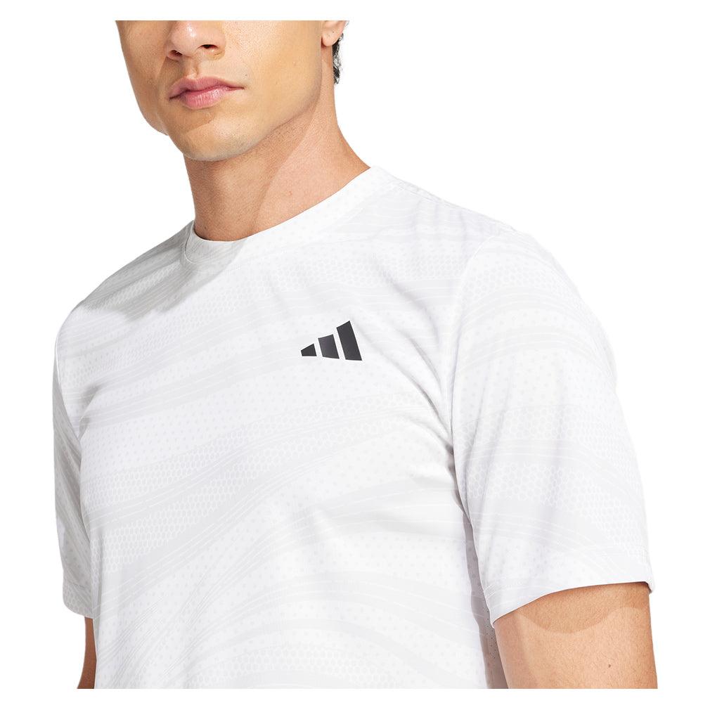 Men`s Club Graphic Tennis Top White Apparel Adidas