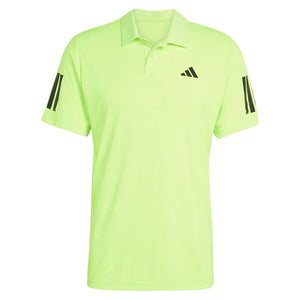Men`s Club 3 Stripe Tennis Polo Lucid Lemon Apparel Adidas