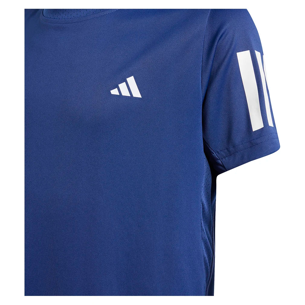 Boys` Club 3-Stripe Tennis Tee Dark Blue Apparel Adidas