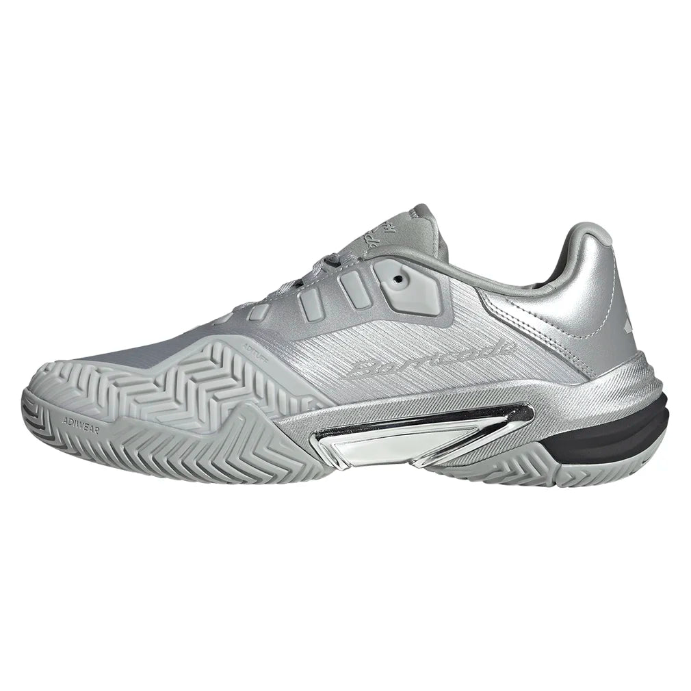 Men`s Barricade 13 SE Tennis Shoes Silver Metallic and Dash Grey Footwear Adidas