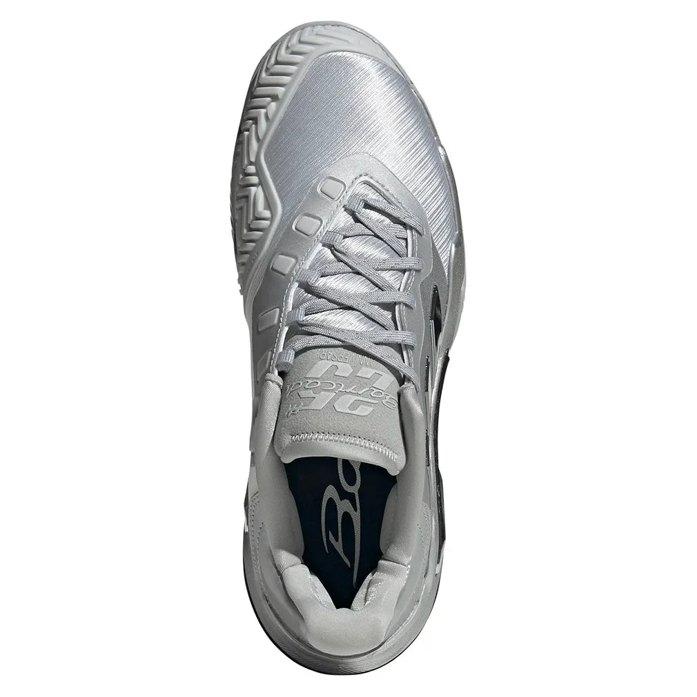 Men`s Barricade 13 SE Tennis Shoes Silver Metallic and Dash Grey Footwear Adidas