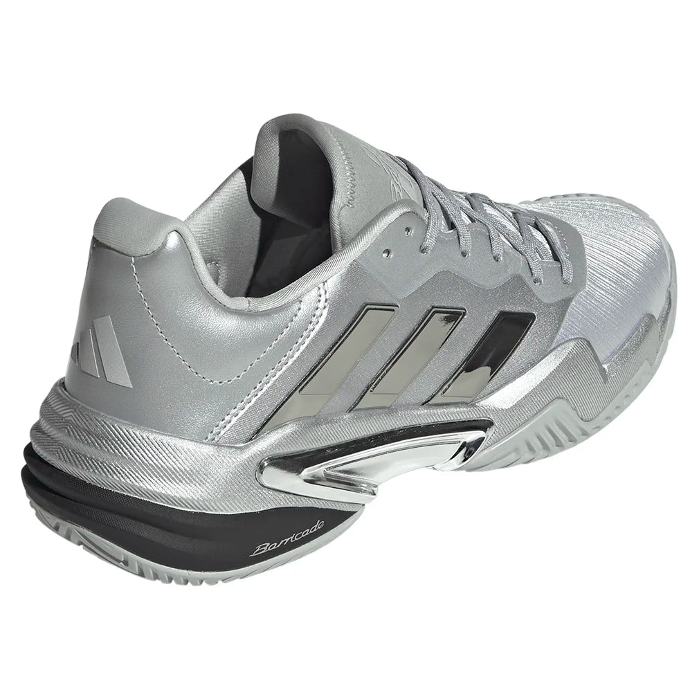 Men`s Barricade 13 SE Tennis Shoes Silver Metallic and Dash Grey Footwear Adidas