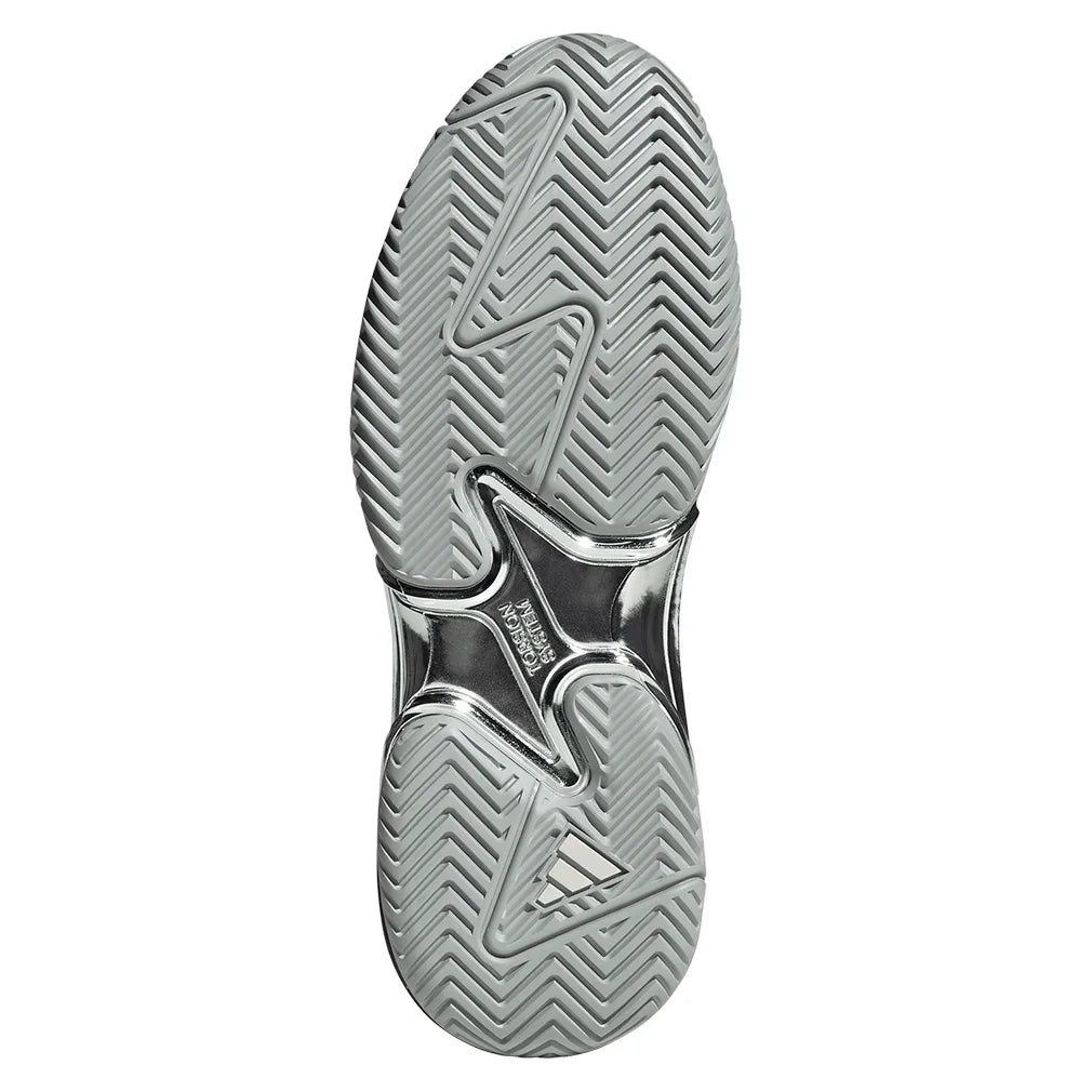Men`s Barricade 13 SE Tennis Shoes Silver Metallic and Dash Grey Footwear Adidas