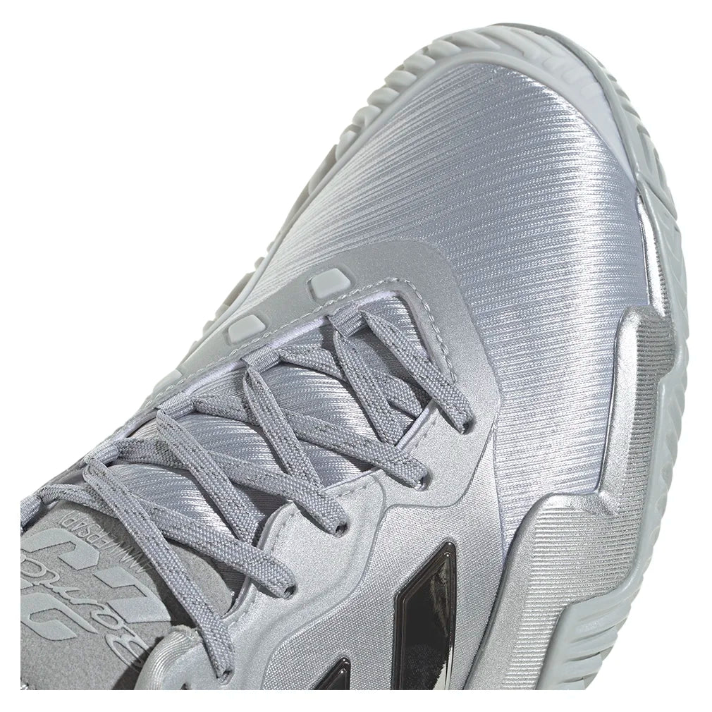 Men`s Barricade 13 SE Tennis Shoes Silver Metallic and Dash Grey Footwear Adidas