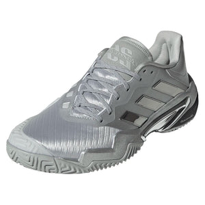 Men`s Barricade 13 SE Tennis Shoes Silver Metallic and Dash Grey Footwear Adidas