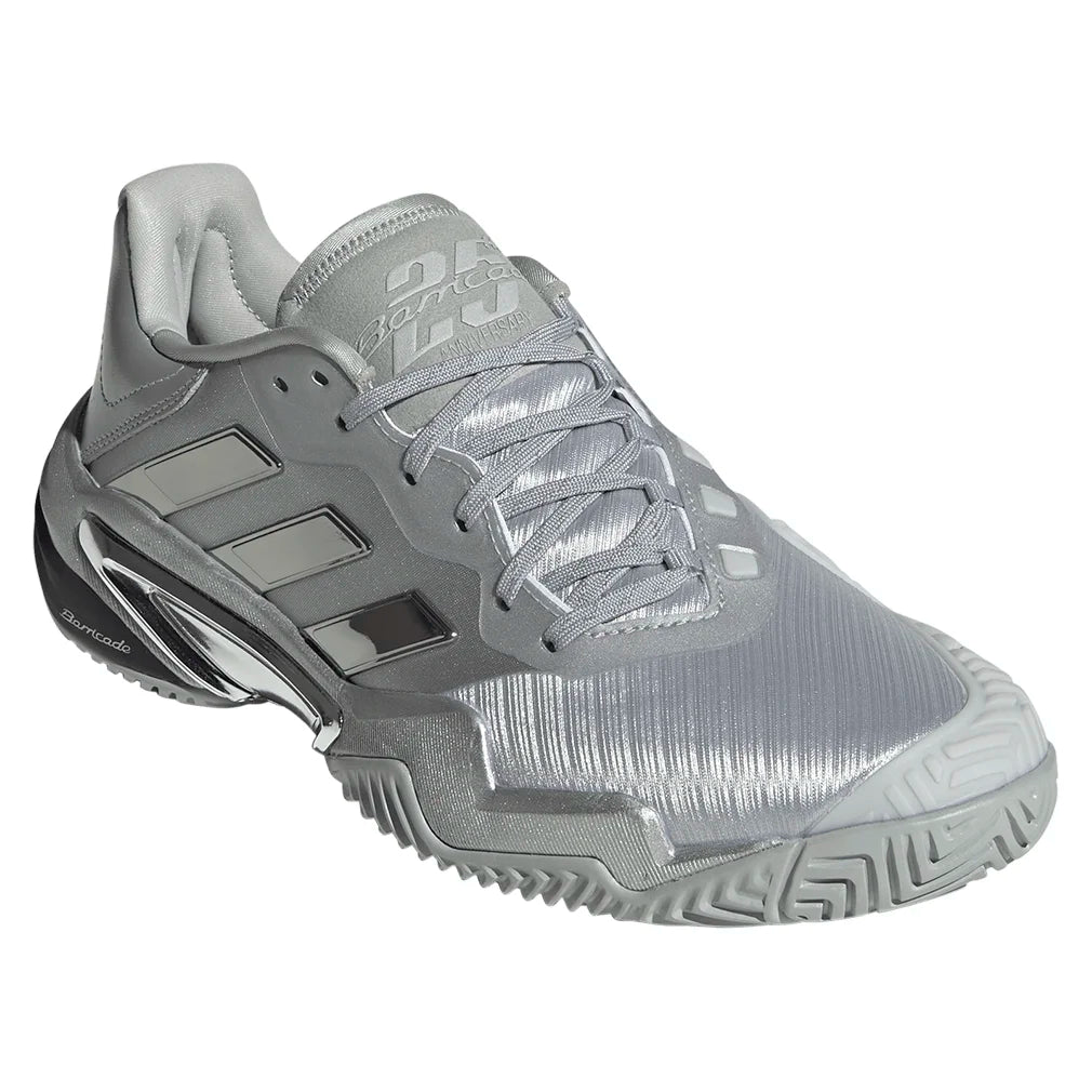 Men`s Barricade 13 SE Tennis Shoes Silver Metallic and Dash Grey Footwear Adidas