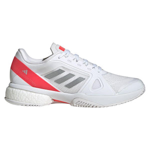 Women`s Stella Court Tennis Shoes White and Lucid Red Footwear Adidas