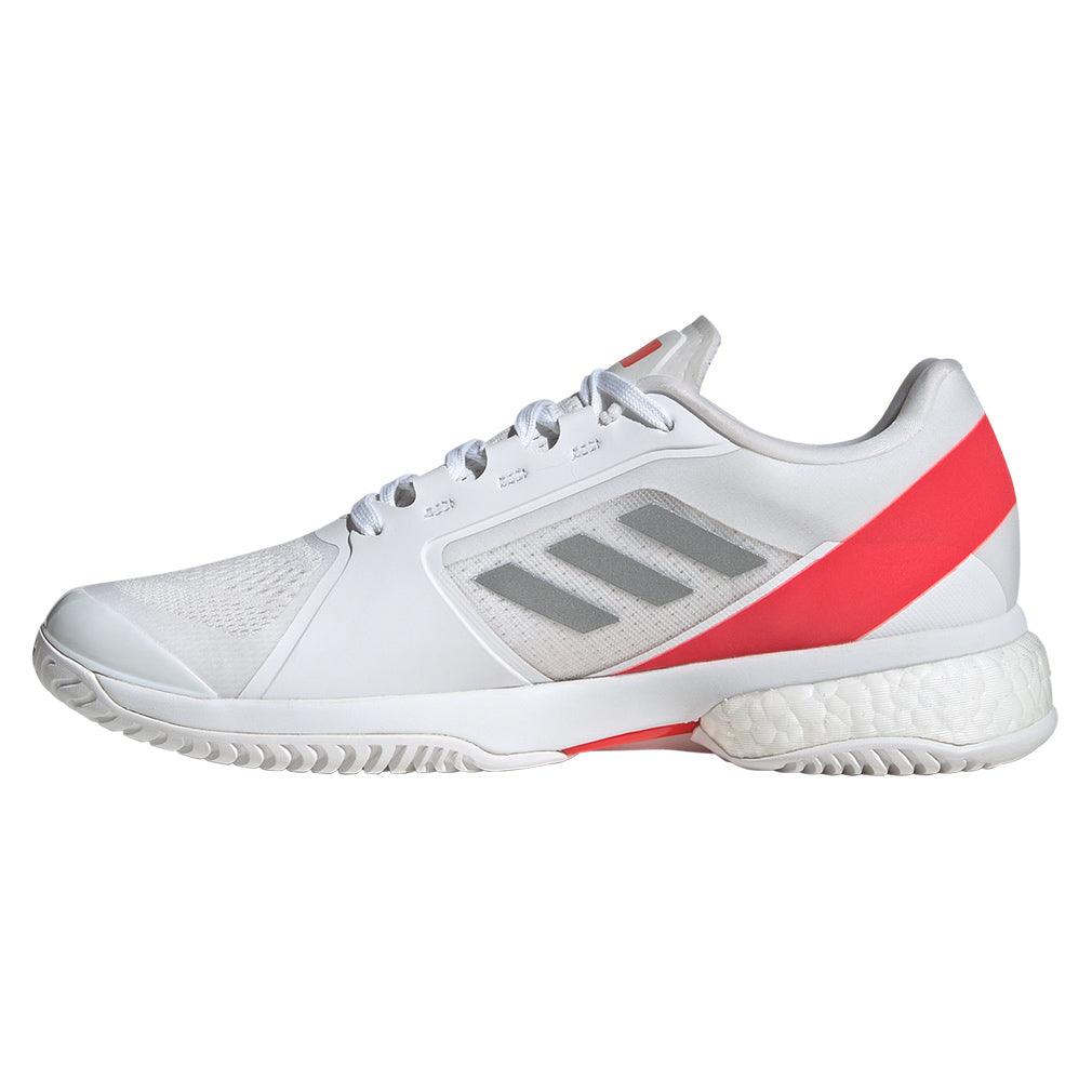 Women`s Stella Court Tennis Shoes White and Lucid Red Footwear Adidas