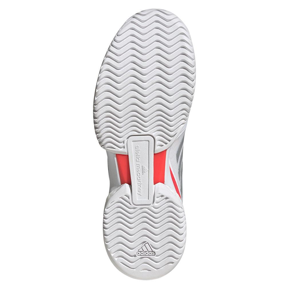 Women`s Stella Court Tennis Shoes White and Lucid Red Footwear Adidas