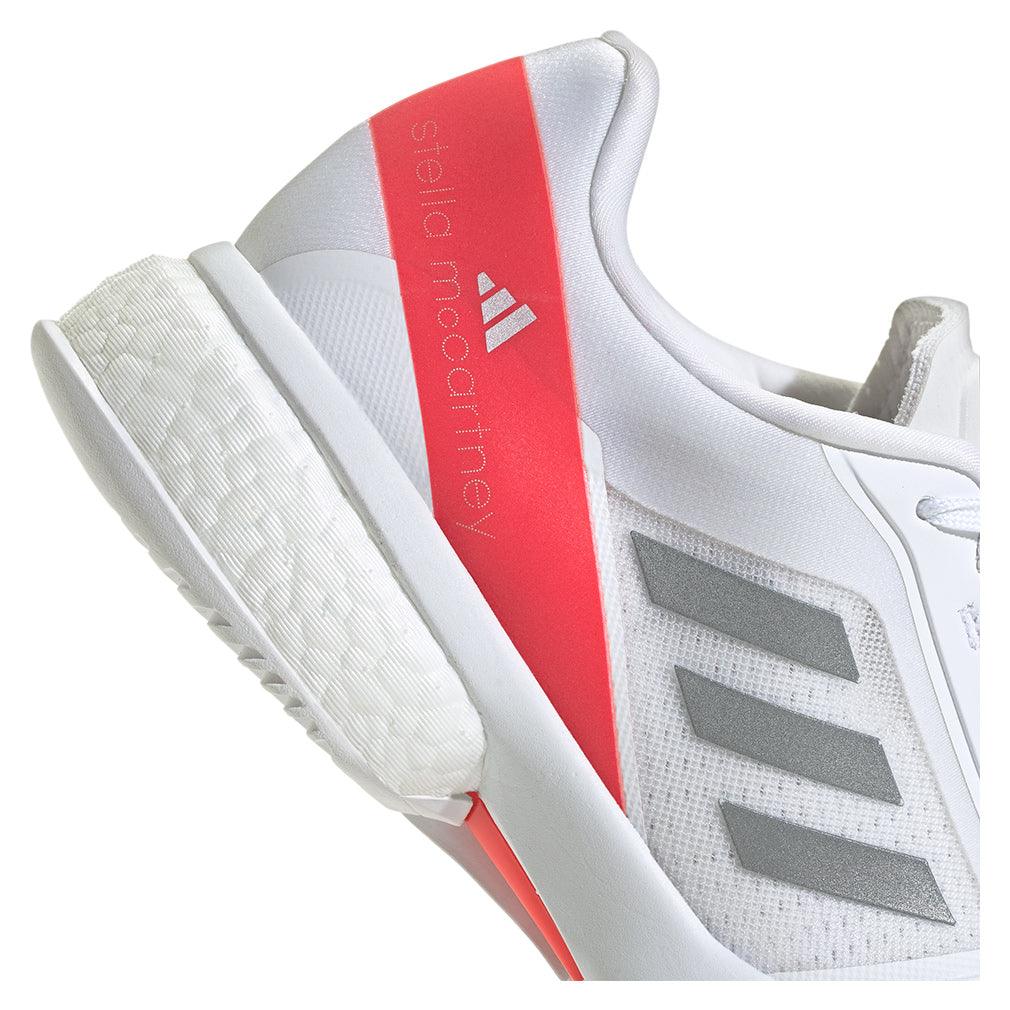 Women`s Stella Court Tennis Shoes White and Lucid Red Footwear Adidas