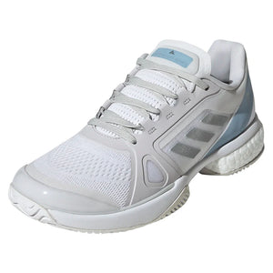 Women`s Stella Court Tennis Shoes White and Wonder Blue Footwear Adidas