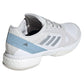 Women`s Stella Court Tennis Shoes White and Wonder Blue Footwear Adidas