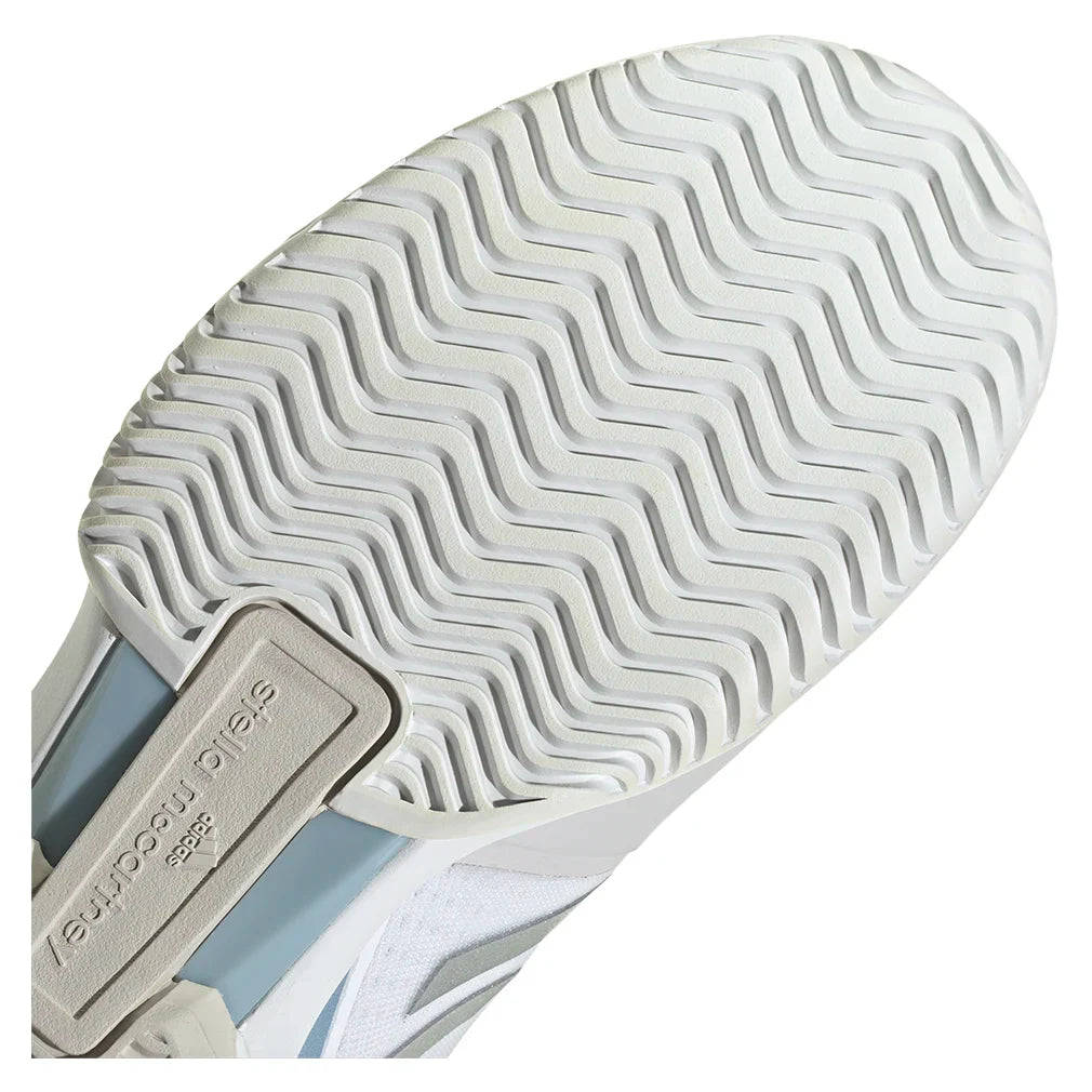 Women`s Stella Court Tennis Shoes White and Wonder Blue Footwear Adidas