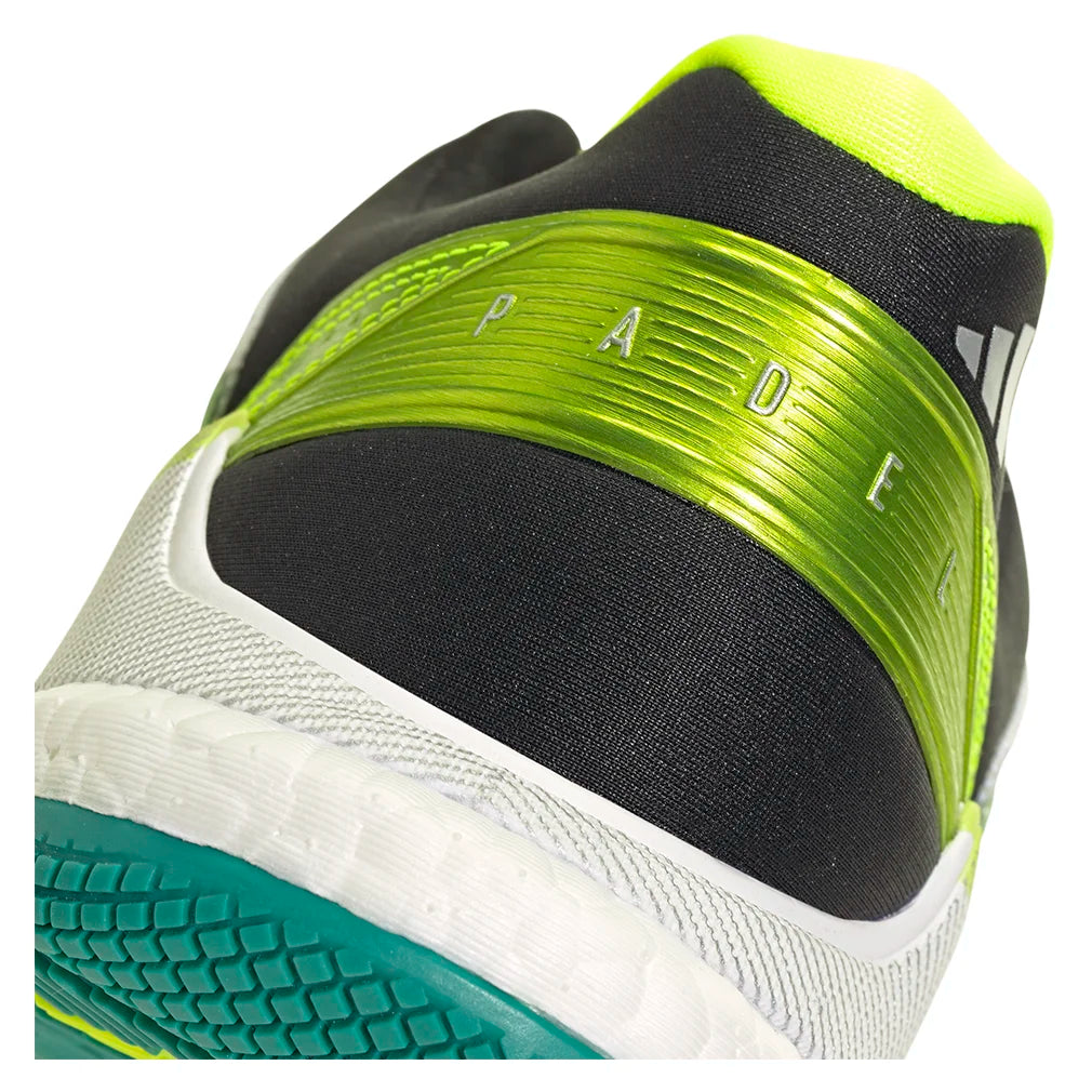 Men`s Crazyquick Boost Padel Shoes Footwear White and Lime Burst Footwear Adidas