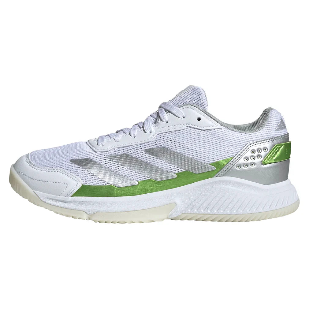 Women`s Courtquick Padel Shoes Footwear White and Lucid Lemon Footwear Adidas