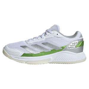 Women`s Courtquick Padel Shoes Footwear White and Lucid Lemon Footwear Adidas